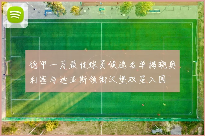 德甲一月最佳球员候选名单揭晓奥利塞与迪亚斯领衔汉堡双星入围